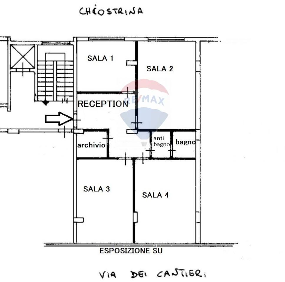 Ufficio in Via dei Cantieri 2/N, Palermo, {3} - Planimetria 1