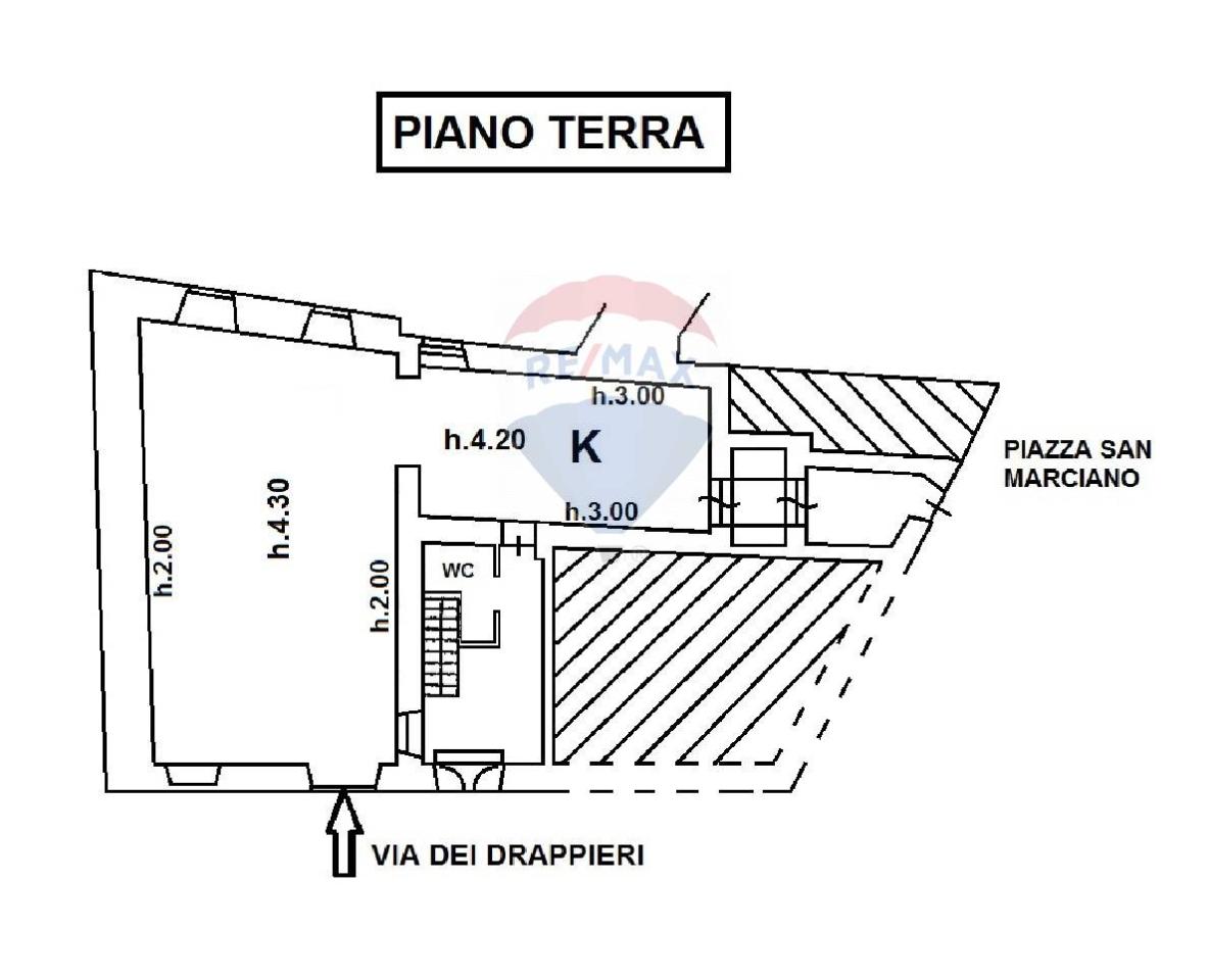 Negozio in Via dei Drappieri 1, L'Aquila, {3} - Planimetria 1