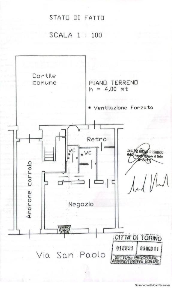 Negozio in Via San Paolo 16, Torino - Planimetria 1