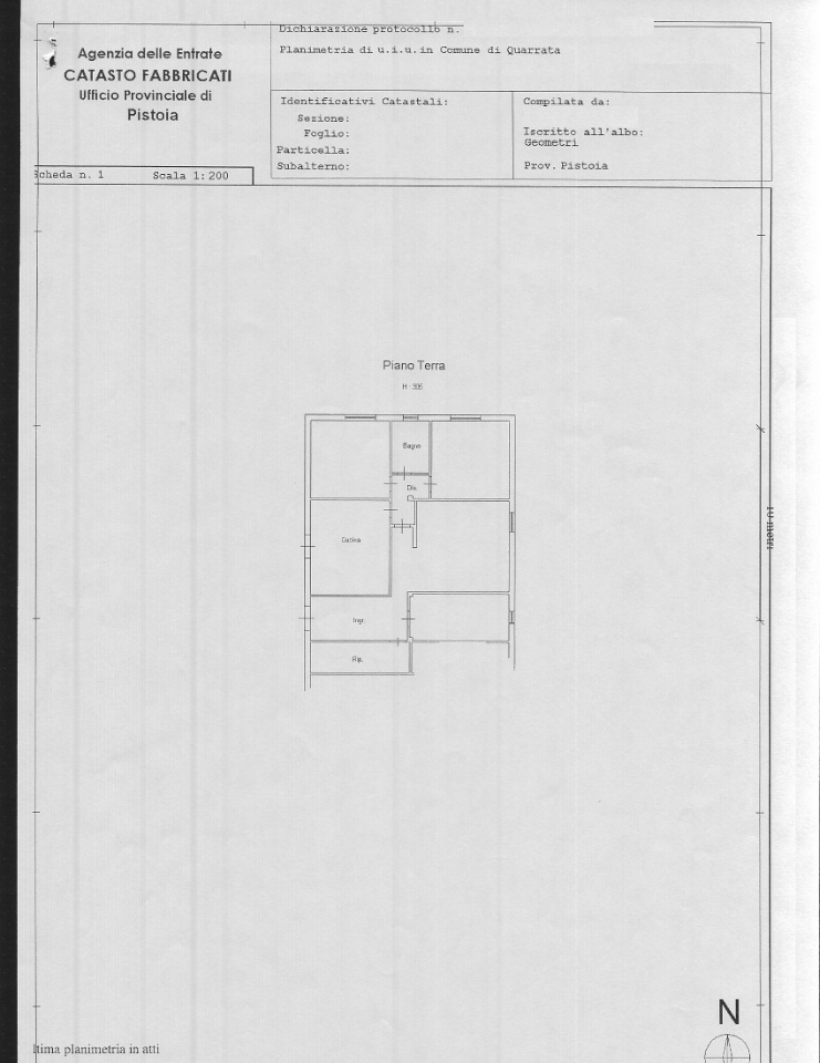 Wohnung in Via Statale, Quarrata - Grundriss 1