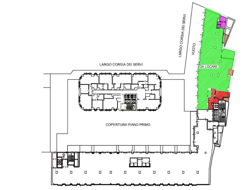 Ufficio in Corso Vittorio Emanuele II, Milano, {3} - Planimetria 1