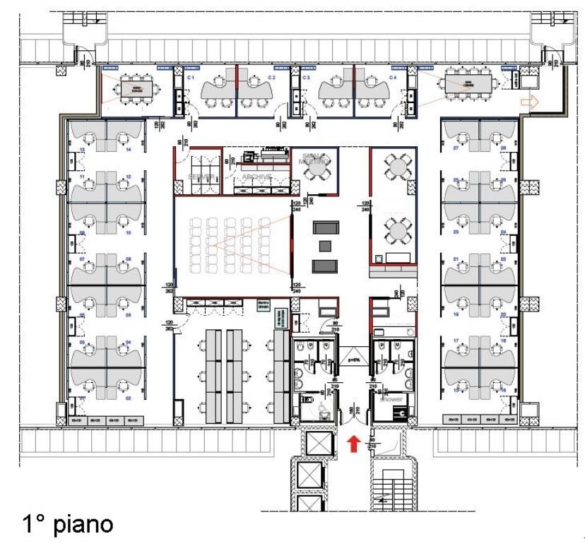 Ufficio in Strada 6, Rozzano, {3} - Planimetria 1