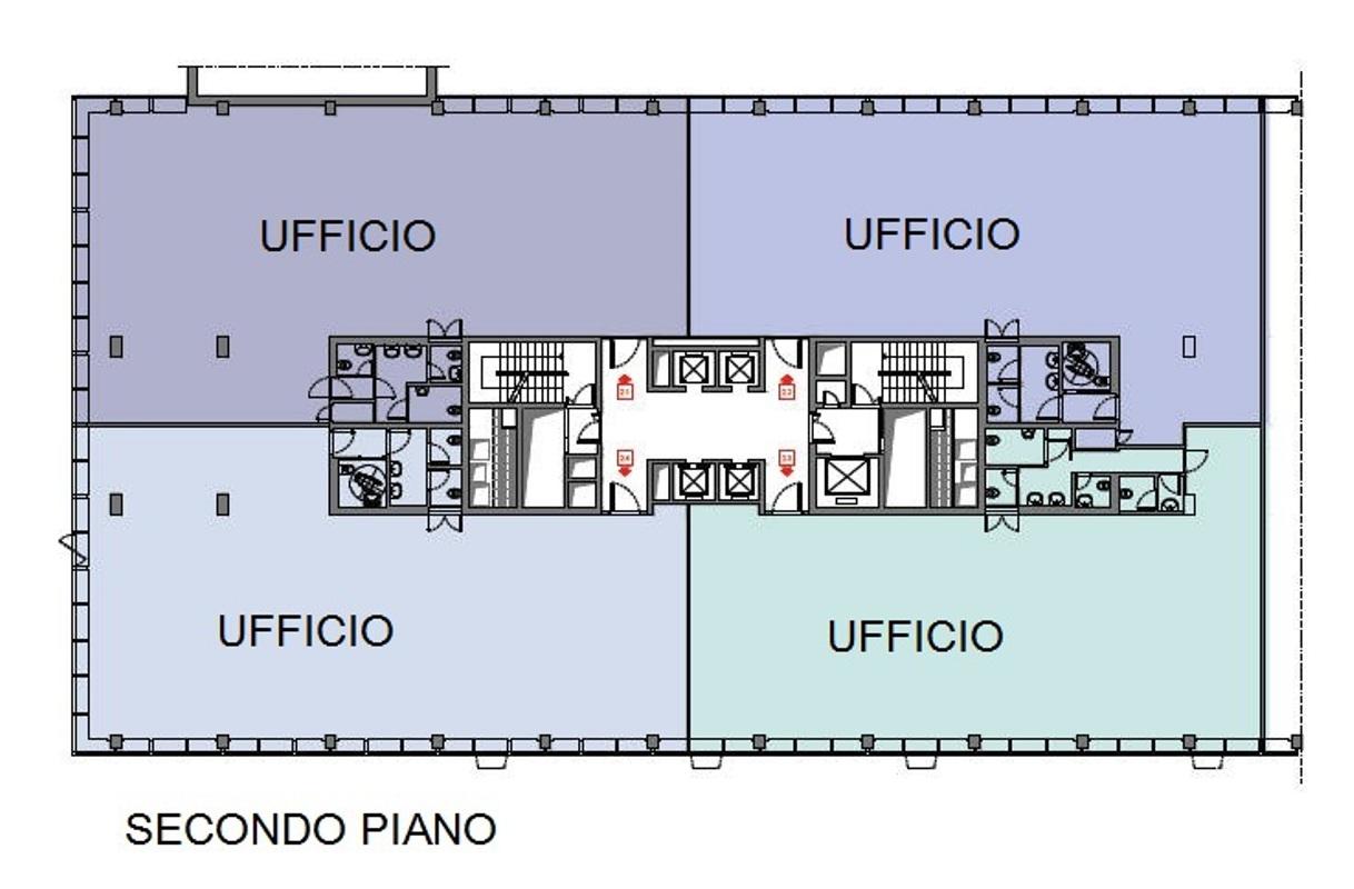 Ufficio in Via Olgia, Segrate, {3} - Planimetria 1