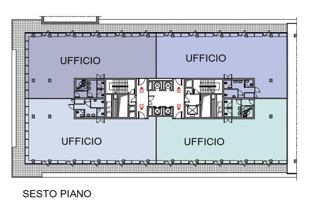 Ufficio in Via Olgia, Segrate, {3} - Planimetria 1