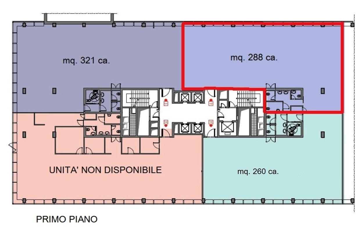 Ufficio in Via Olgia, Segrate, {3} - Planimetria 1