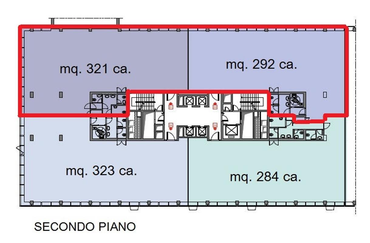 Ufficio in Via Olgia, Segrate, {3} - Planimetria 1