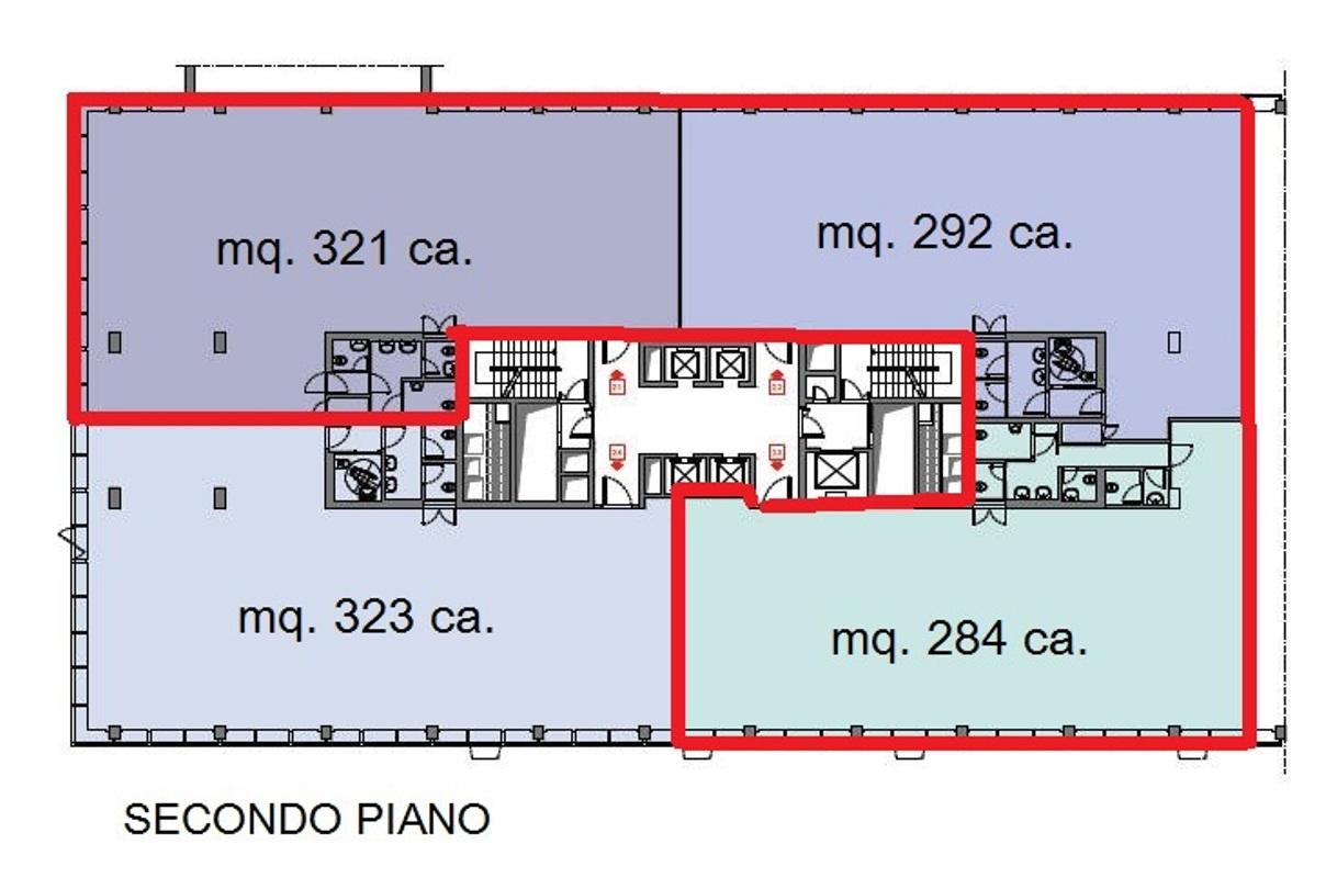 Ufficio in Via Olgia, Segrate, {3} - Planimetria 1