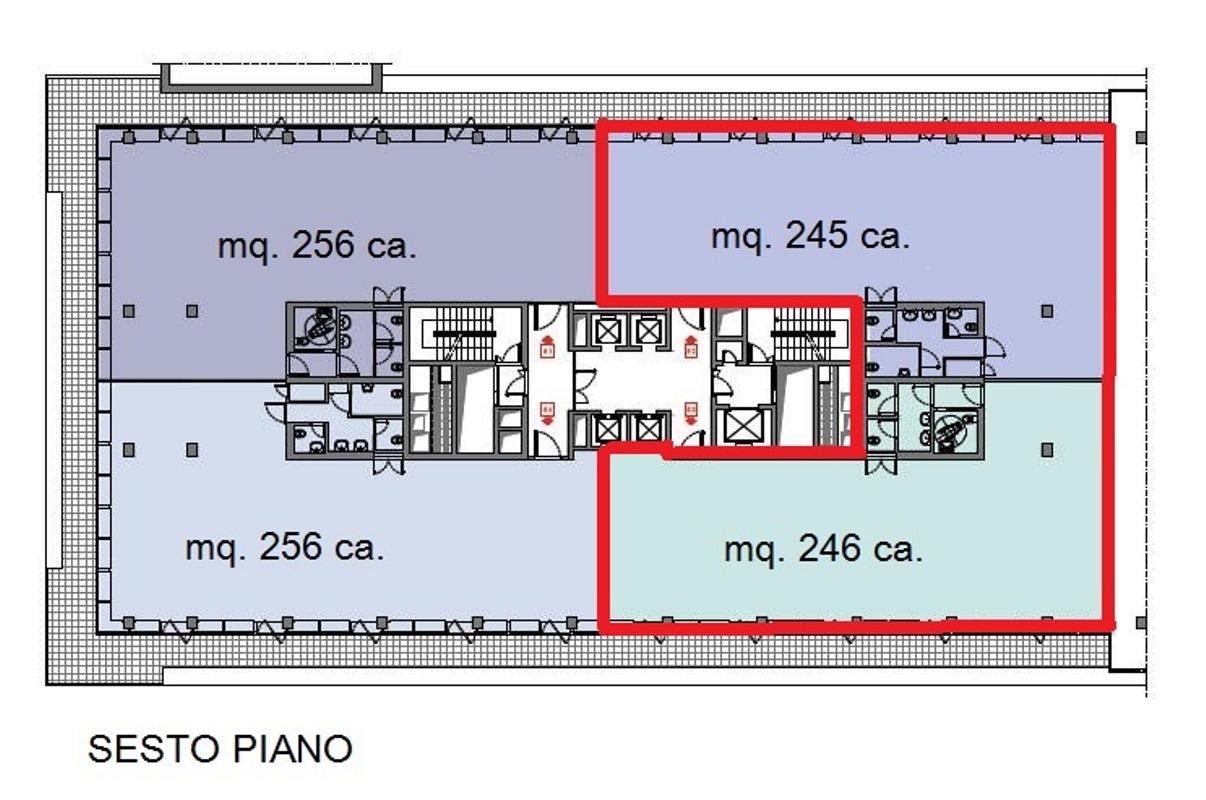 Ufficio in Via Olgia, Segrate, {3} - Planimetria 1