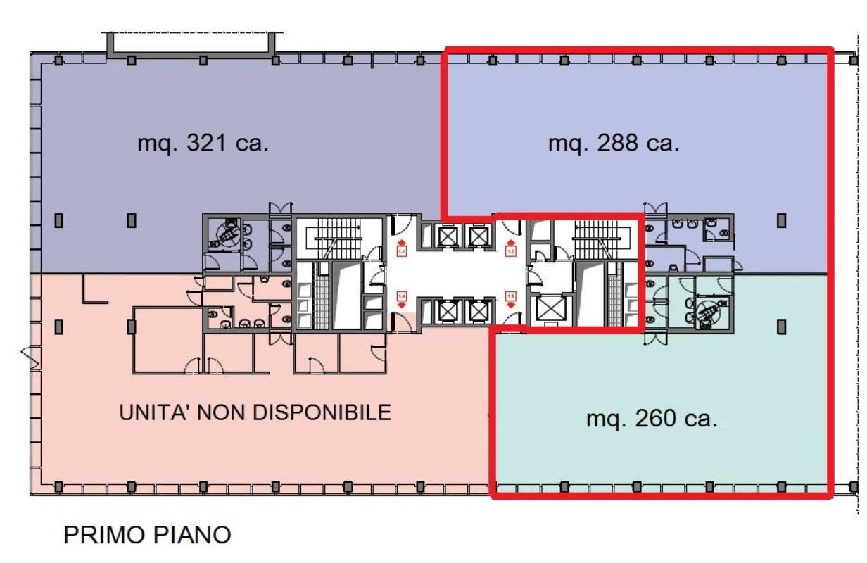 Ufficio in Via Olgia, Segrate, {3} - Planimetria 1
