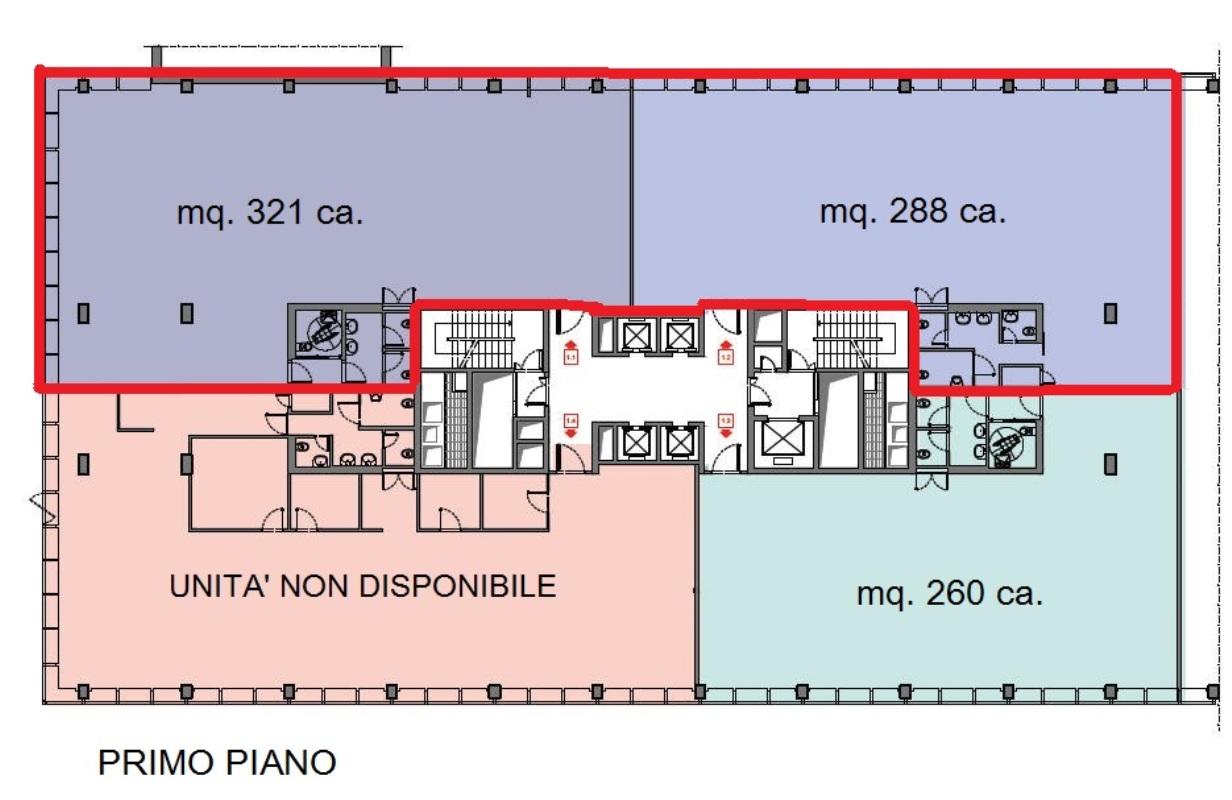 Ufficio in Via Olgia, Segrate, {3} - Planimetria 1