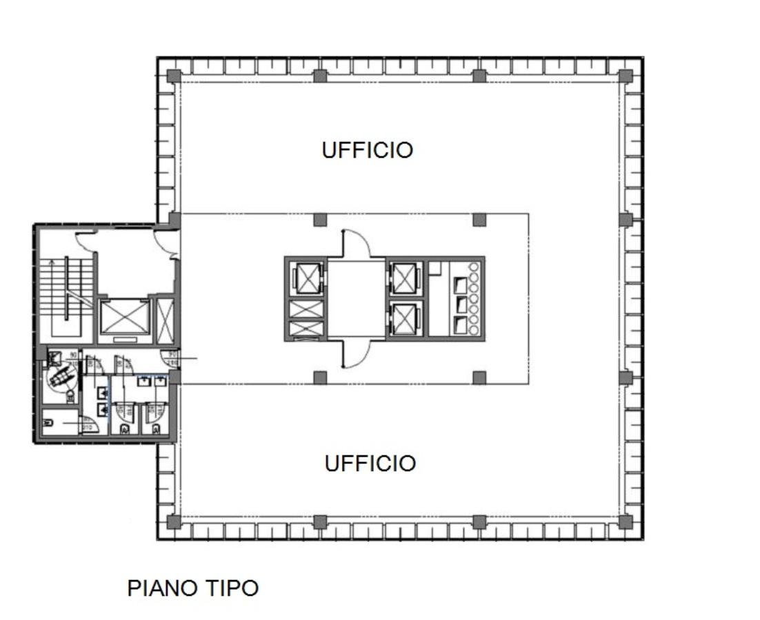 Ufficio in Via Olgia, Segrate, {3} - Planimetria 1