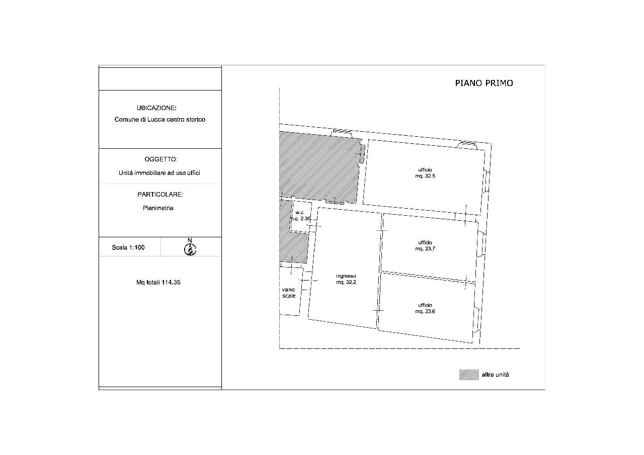 Ufficio in a dei Servi 55100, Lucca, {3} - Planimetria 1