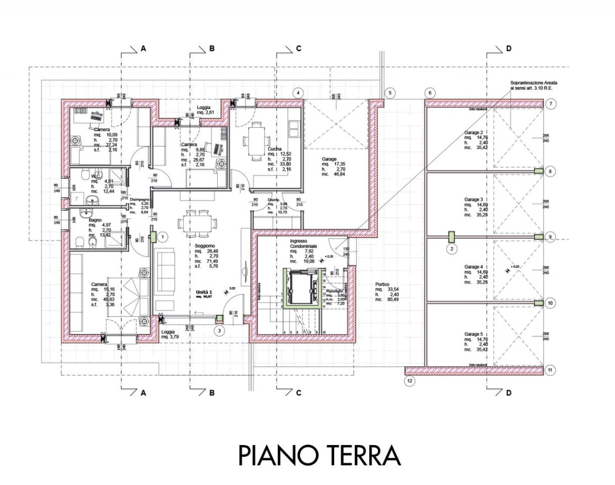 4-room flat in Via Acquapendente, Padova - Planimetry 1