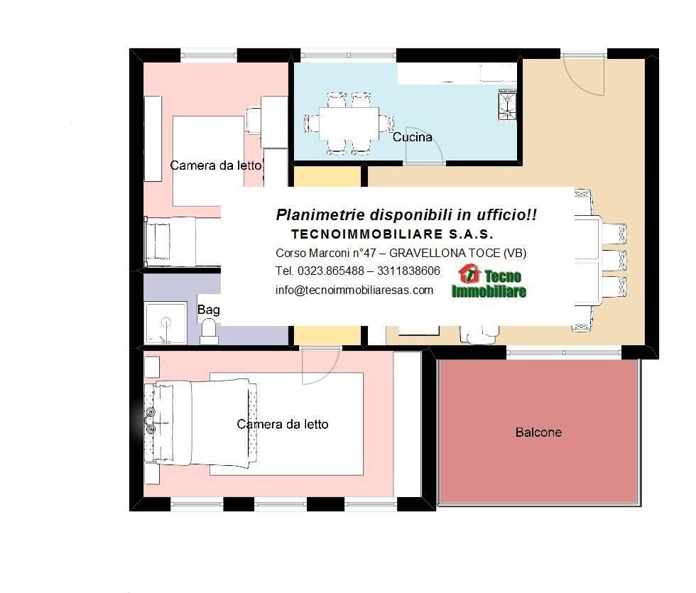 Casa indipendente in vendita, Via Gravellona Toce, Casale Corte Cerro - Planimetria 1