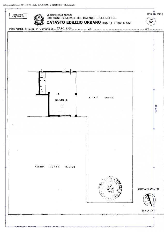 Negozio in Via Roma, Veggiano, {3} - Planimetria 1
