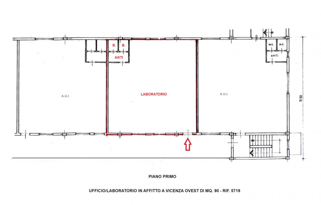 Laboratorio in Viale del Progresso, Vicenza, {3} - Planimetria 1