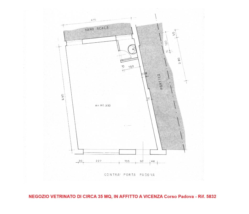 Negozio in Corso Padova, Vicenza, {3} - Planimetria 1