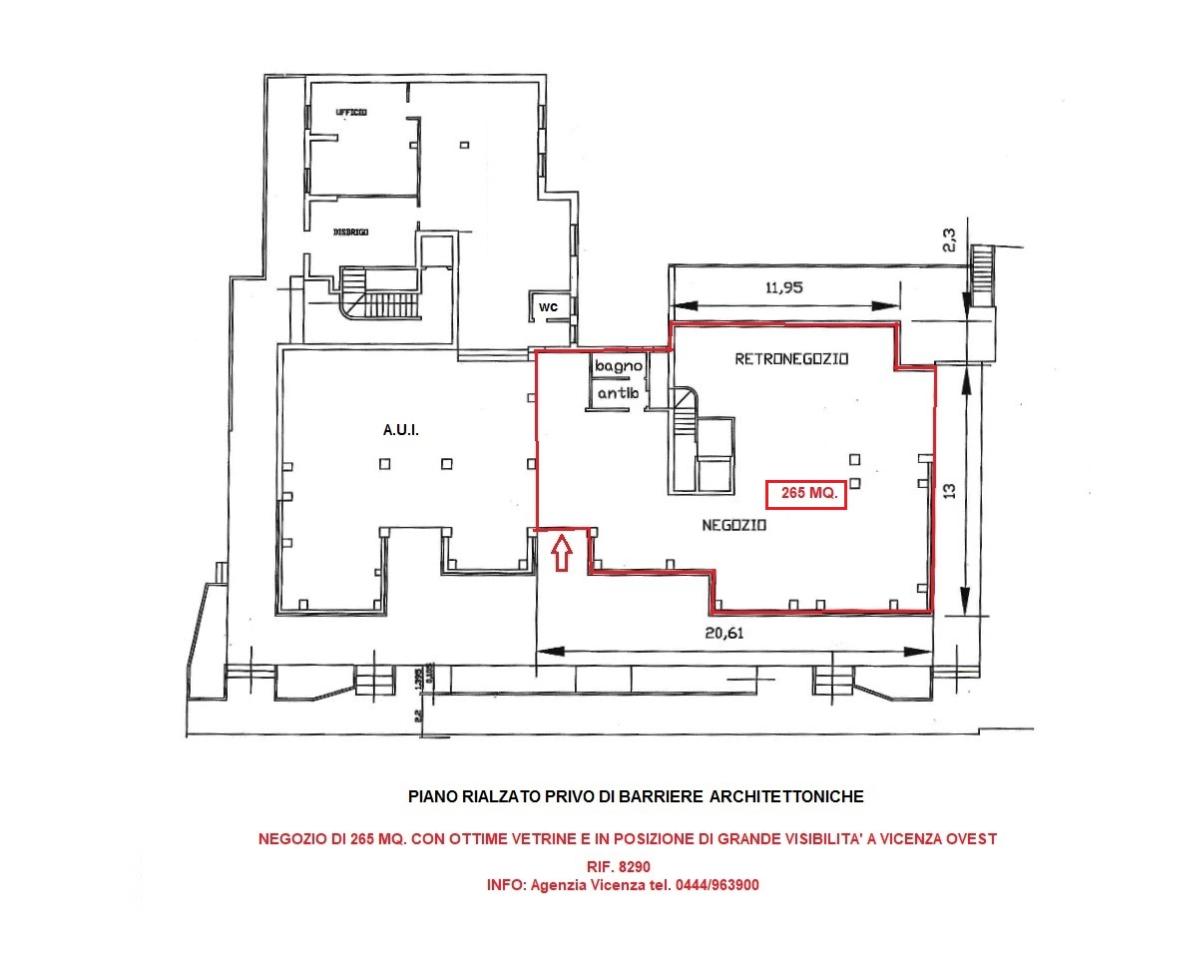 Negozio in Viale Verona, Vicenza, {3} - Planimetria 1