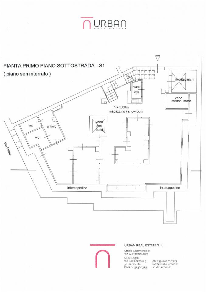 Negozio in Via Flavia 5, Trieste, {3} - Planimetria 1