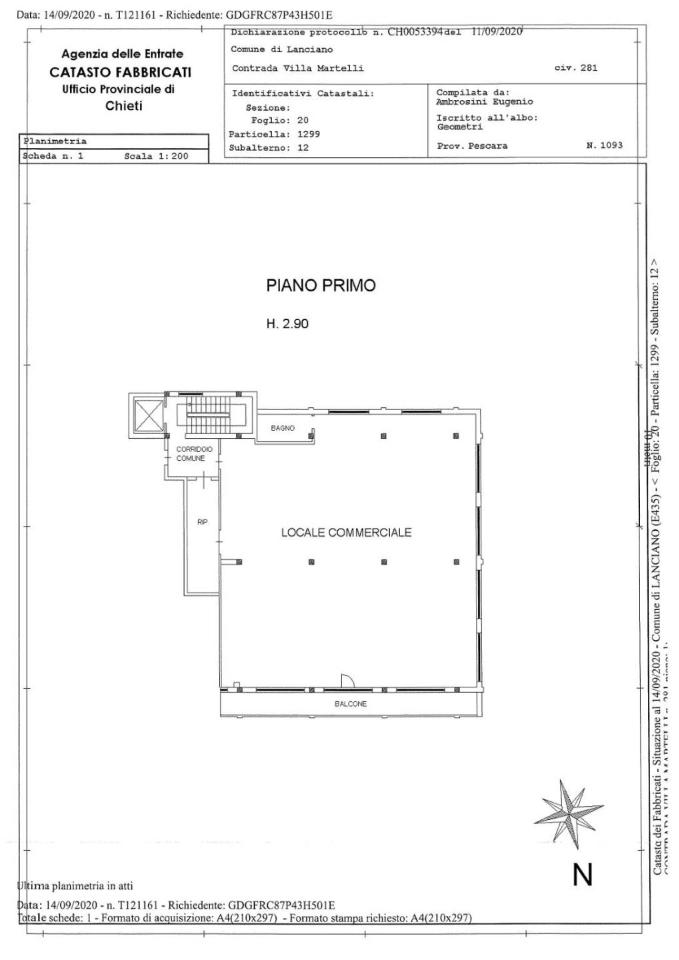 Negozio in vendita, Contrada Villa Martelli 281, Lanciano - Planimetria 1