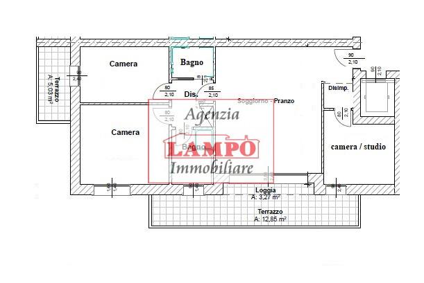 Quadrilocale in Via Primo Levi, Vigodarzere - Planimetria 1