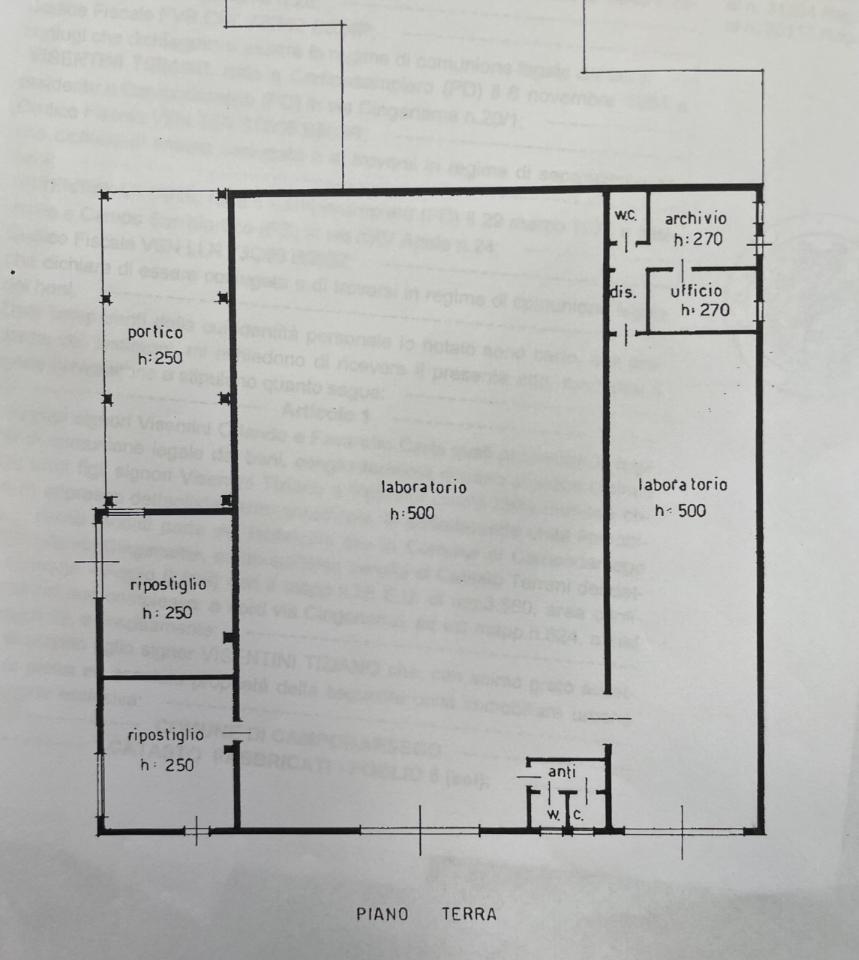 Capannone in {3}, Bronzola - Campodarsego Rif 829 - Planimetria 1