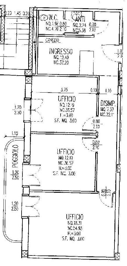 Ufficio in Via Panà, Noventa Padovana, {3} - Planimetria 1