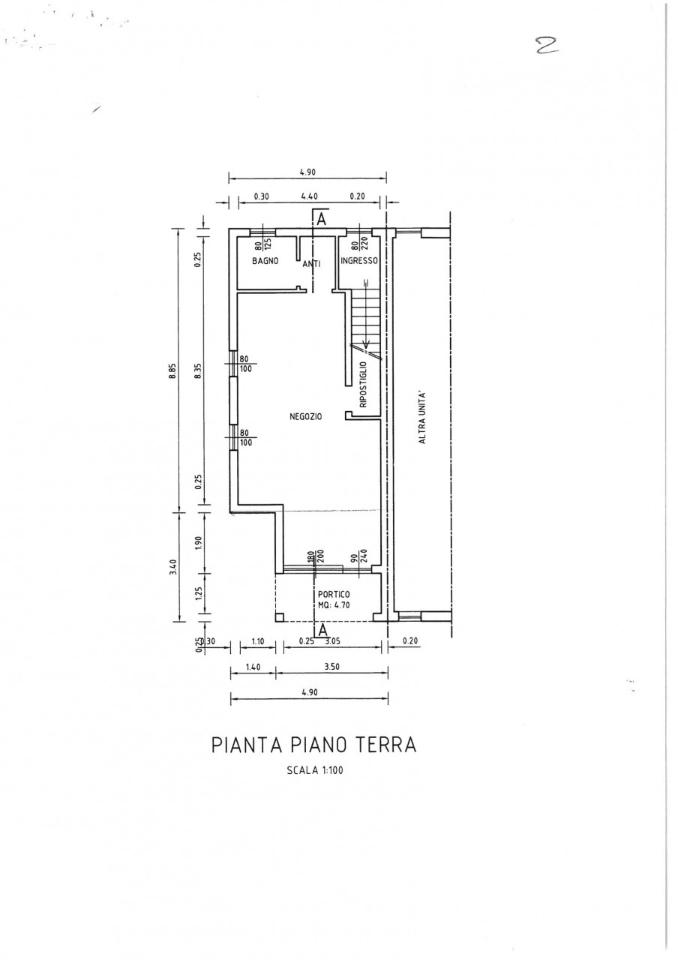 Negozio in Via Vergaglia, Zimella - Planimetria 1