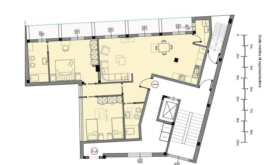 Attico in vendita, Corso Giuseppe Mazzini 8, Campobasso - Planimetria 1