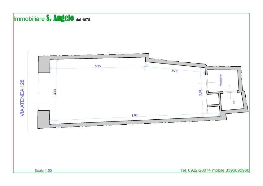 Negozio in Via Atenea 128, Agrigento, {3} - Planimetria 1