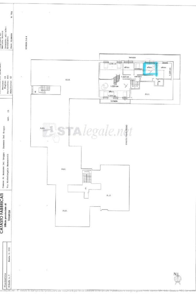 Ufficio in Piazzale Firenze 89, Bassano Del Grappa, {3} - Planimetria 1
