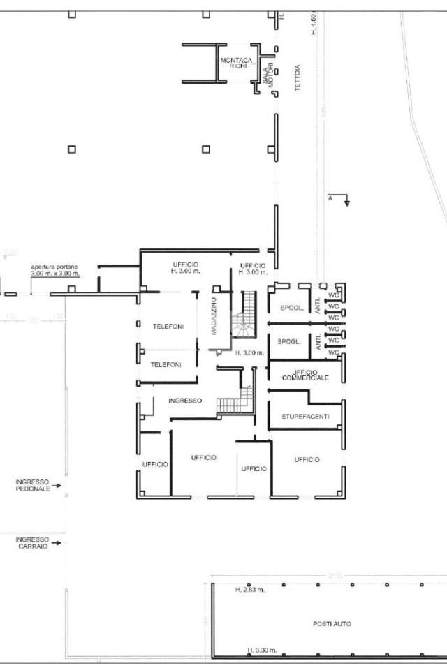 Capannone in Via Alessandro Volta 154, Bolzano Vicentino, {3} - Planimetria 1