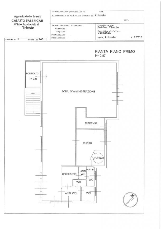 Palazzina commerciale in , Trieste, {3} - Planimetria 1