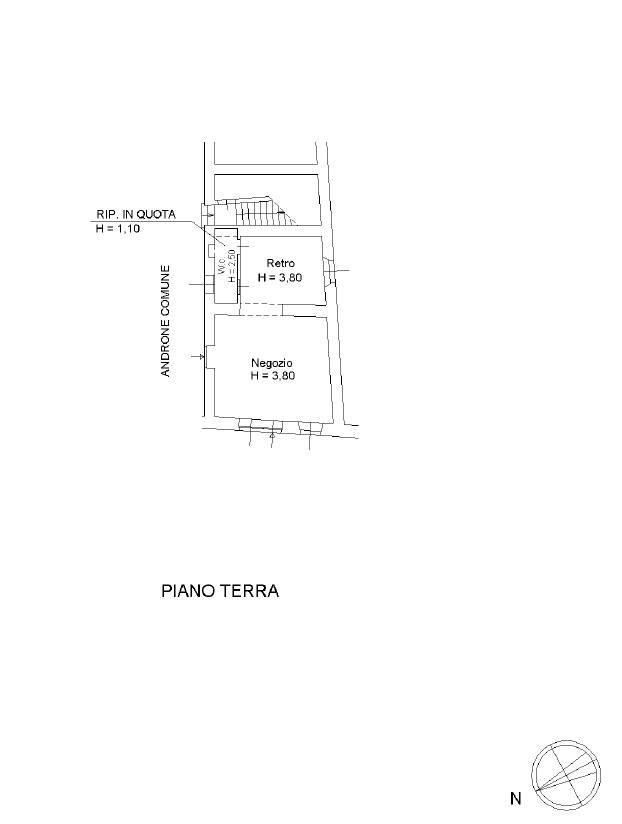 Negozio in Via Arena, Milano, {3} - Planimetria 1