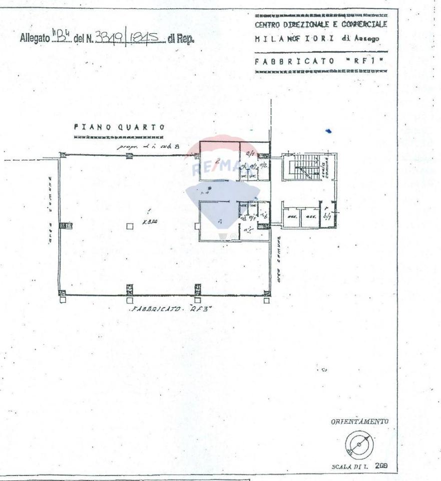 Ufficio in V.Le Gran S.Bernardo, Rozzano, {3} - Planimetria 1
