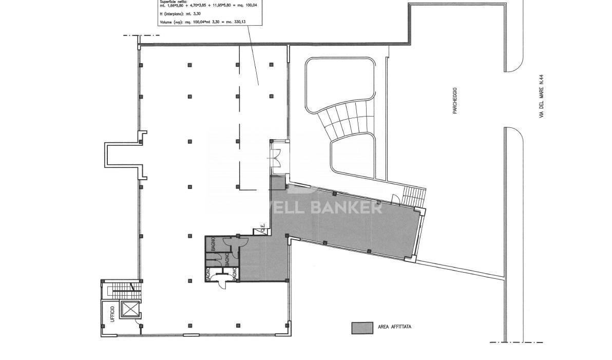 Negozio in Via del Mare, Pomezia, {3} - Planimetria 1