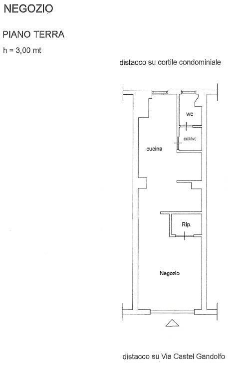 Negozio in Via di Castel Gandolfo, Roma, {3} - Planimetria 1