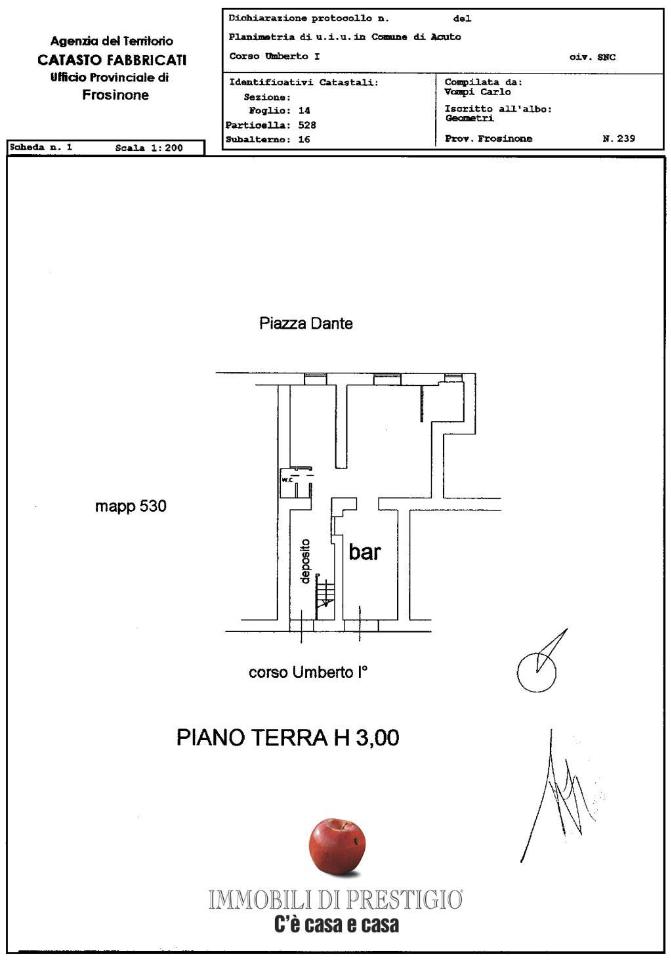 Negozio in Corso Umberto I, Acuto, {3} - Planimetria 1