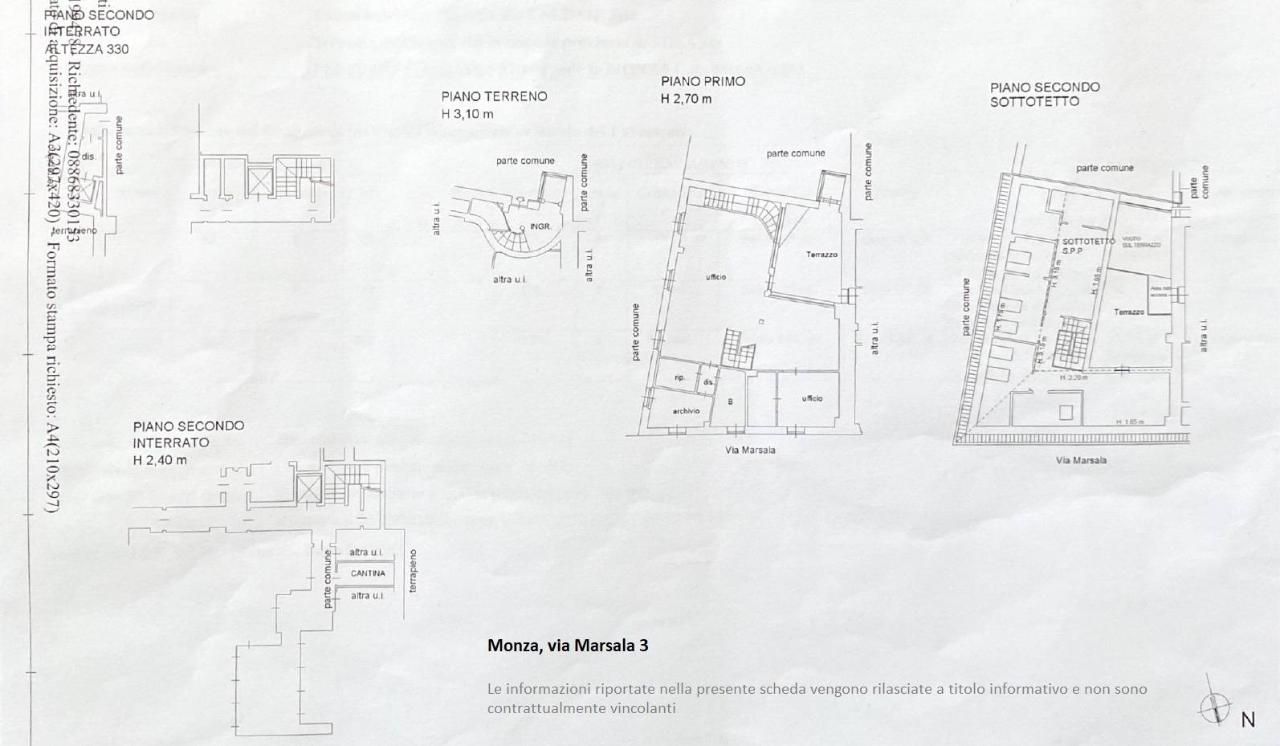 Ufficio in Via Marsala 3, Monza, {3} - Planimetria 1