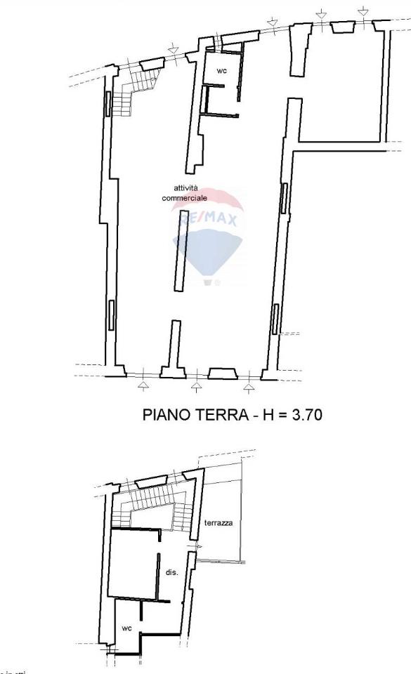 Negozio in Via Orologio Vecchio 12, Viterbo, {3} - Planimetria 1