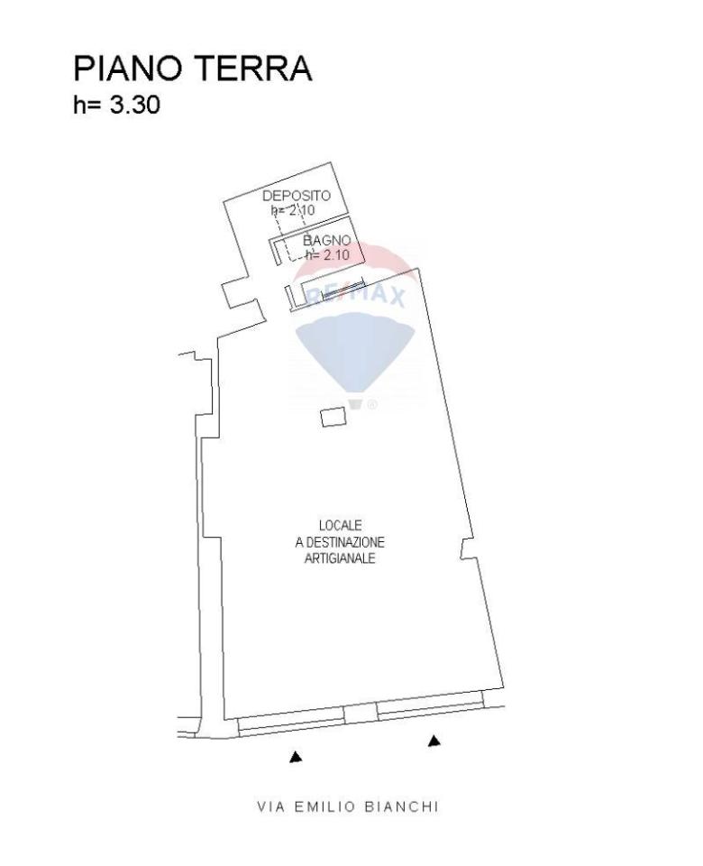 Negozio in Via Emilio Bianchi 32, Viterbo, {3} - Planimetria 1