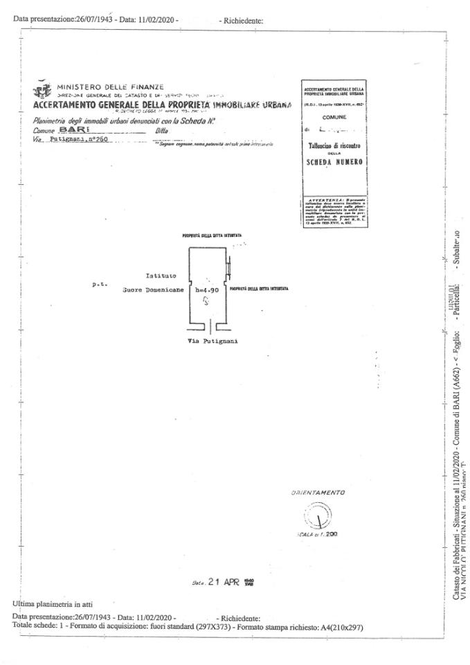 Negozio in Via Putignani  260, Bari, {3} - Planimetria 1