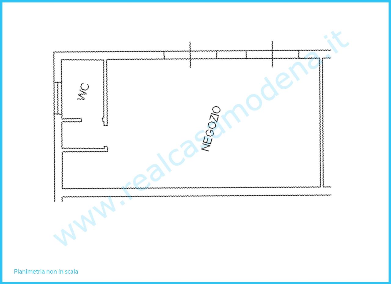 Negozio in Via Pietro Giannone, Modena, {3} - Planimetria 1