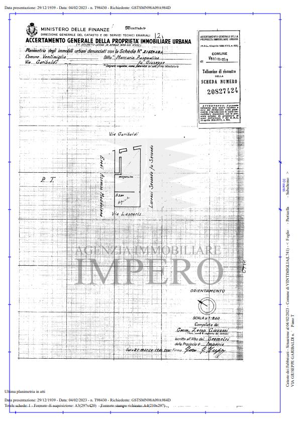 Magazzino in Via Giuseppe Garibaldi 57, Ventimiglia, {3} - Planimetria 1