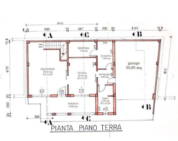 Villa in Via Ravennate, Cesena - Planimetria 1