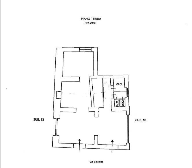 Negozio in Piazza Santa Chiara, Palermo, {3} - Planimetria 1