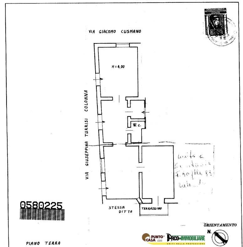 Negozio in Via Giacomo Cusmano 22, Palermo, {3} - Planimetria 1