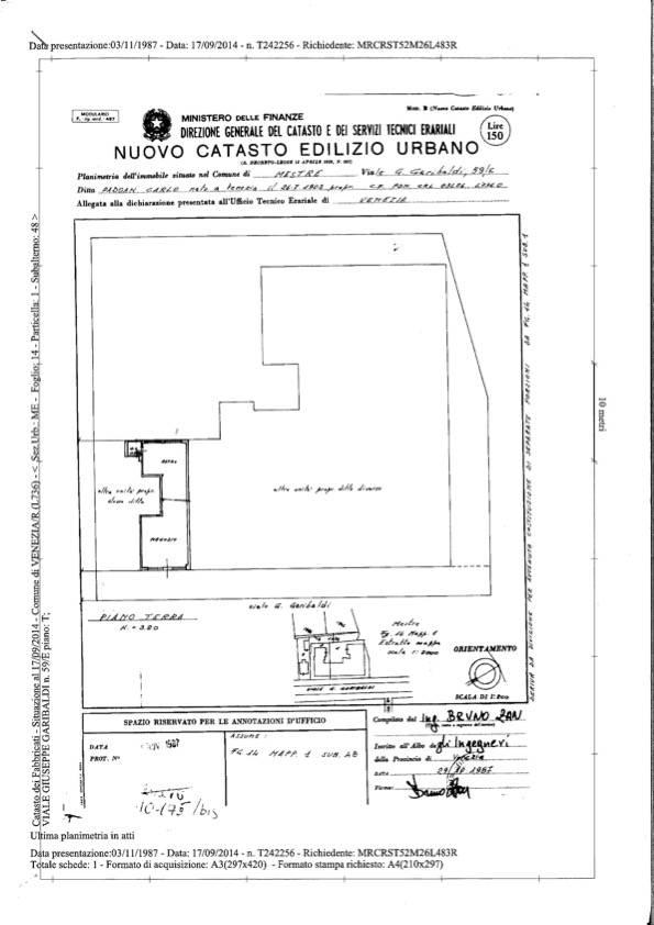 Negozio in Viale Garibaldi 59/F, Venezia, {3} - Planimetria 1