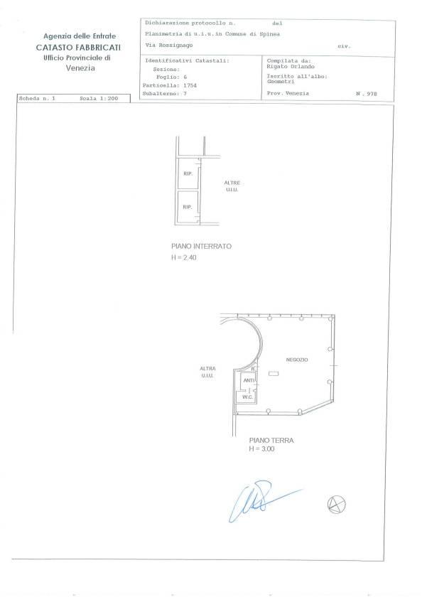 Esercizio commerciale in Via Rossignago, Spinea, {3} - Planimetria 1