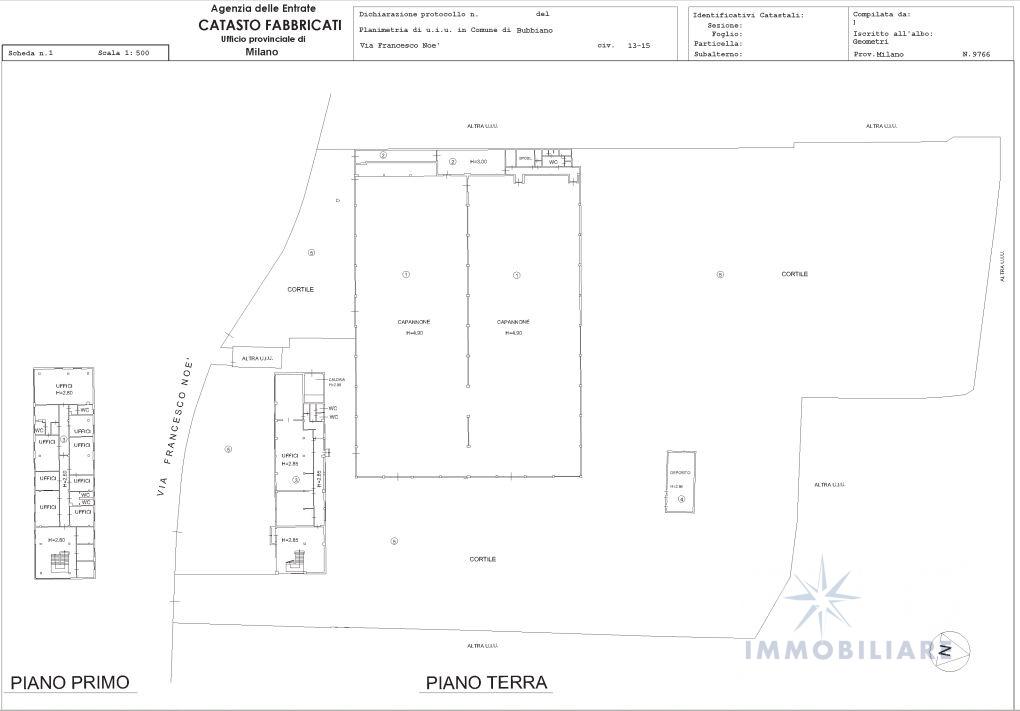 Capannone in Via Noe' 13, Bubbiano, {3} - Planimetria 1